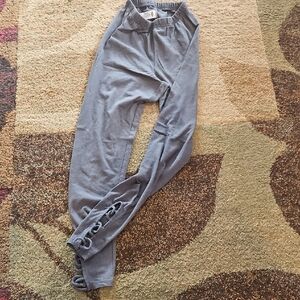 Old Navy Charcoal Knit Leggings with Ankle Tie